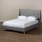 Baxton Studio Adelaide Light Grey Upholstered King Size Platform Bed 136-7477 - alternate 3